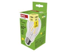 EMOS LED žárovka Filament A60 / E27 / 5,9 W (60 W) / 806 lm / teplá bílá