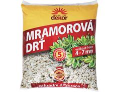 Drť mramorová 5l - 4-7 mm