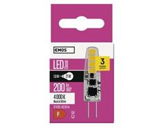 EMOS LED žárovka Classic JC / G4 / 1,9 W (21 W) / 200 lm / neutrální bílá