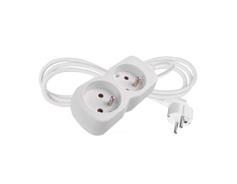 EMOS Prodlužovací kabel 1,4 m / 2 zásuvka / bílý / PVC / 1 mm2
