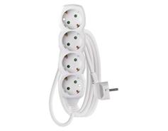 EMOS Prodlužovací kabel 3 m / 4 zásuvky / bílý / PVC / 1,5 mm2