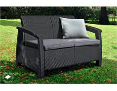 Keter Zahradní nábytek Keter Corfu love seat dvousedačka grafitová