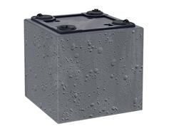 Prosperplast Květináč Prosperplast SIERRA SQUARE beton effect 38,5 cm antracit