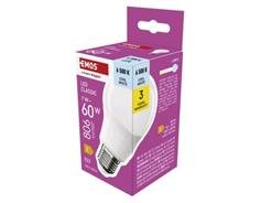 EMOS LED žárovka Classic A60 / E27 / 7 W (60 W) / 806 lm / Studená bílá