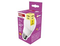 EMOS LED žárovka Classic A60 / E27 / 7 W (60 W) / 806 lm / teplá bílá