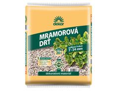 Drť mramorová 20 l- 7-14 mm