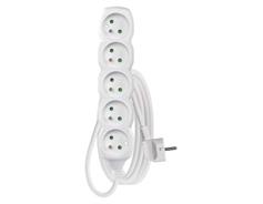 EMOS Prodlužovací kabel 3 m / 5 zásuvek / bílý / PVC / 1 mm2
