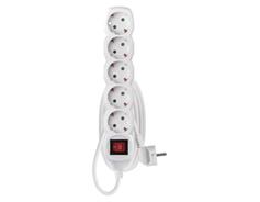 EMOS Prodlužovací kabel 1,4 m / 5 zásuvek / bílý / PVC / 1 mm2