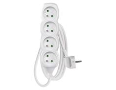 EMOS Prodlužovací kabel 1,5 m / 4 zásuvky / bílý / PVC / 1 mm2