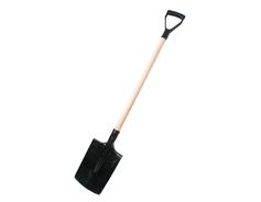 Rýč obdelník černý - s násadou, umělá ručka