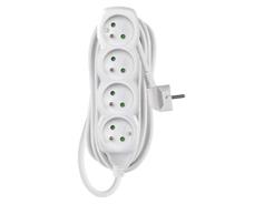 EMOS Prodlužovací kabel 5 m / 4 zásuvky / bílý / PVC / 1 mm2