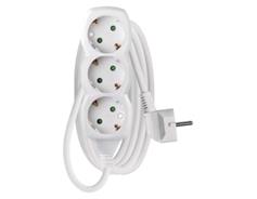 EMOS Prodlužovací kabel 2 m / 3 zásuvky / bílý / PVC / 1 mm2
