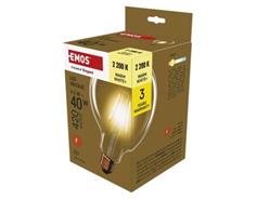 EMOS Lighting LED žárovka Vintage G125 / E27 / 4,5 W (40 W) / 420 lm / teplá bílá