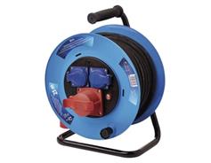 EMOS Venkovní prodlužovací kabel na bubnu 25 m / 3 zásuvky / černý / guma / 230V/400V / 1,5 mm2