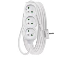 EMOS Prodlužovací kabel 5 m / 3 zásuvky / bílý / PVC / 1,5 mm2