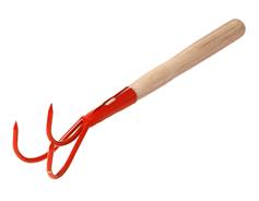 Kypřič 3 hrotý s násadou 27 cm Rosteto - oranžová
