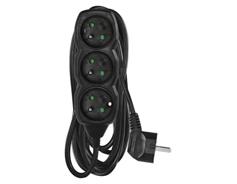 EMOS Prodlužovací kabel 5 m / 3 zásuvky / černý / PVC / 1,5 mm2