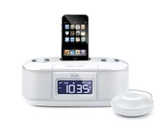 iLuv budík s hodin. a př. pro iPod, iPhone - bílý