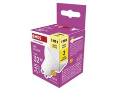 EMOS LED žárovka Classic MR16 bílá/ GU10 / 3 W (32 W) / 345 lm / teplá bílá