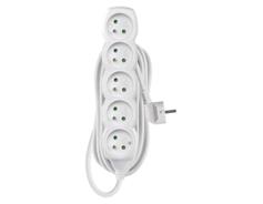 EMOS Prodlužovací kabel 10 m / 5 zásuvek / bílý / PVC / 1,5 mm2
