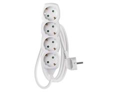 EMOS Prodlužovací kabel 1,5 m / 4 zásuvky / bílý / PVC / 1,5 mm2
