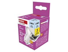 EMOS LED žárovka Classic MR16 stříbrná/ GU10 / 3 W (32 W) / 345 lm / studená bílá