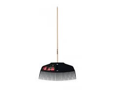Hrábě švédské pevný plast 580 mm - s dřevěnou násadou 150 cm