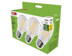 EMOS LED žárovka Filament A60 A CLASS/ E27 / 3,8 W (60 W) / 806 lm / neutrální bílá