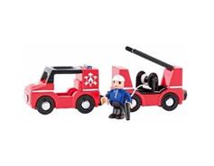 Woody 102190794 Hasiči k vláčkodráze 4ks 
