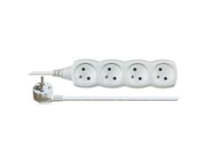 Prodlužovací kabel 10 m / 4 zásuvky / bílý / PVC / 1 mm2