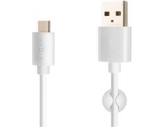 FIXED USB/USB-C kabel, USB 2.0, 1m,bílý 