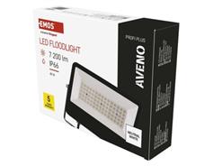 EMOS LED reflektor AVENO 48W, černý, neutrální bílá