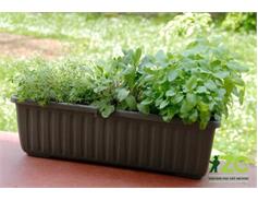 Truhlík samozavlažovací Siesta LUX - čokoládový 80 cm