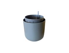 Květináč samozavlažovací Tolita Air - šedý recyklát 16 cm