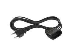 EMOS Dvoužilový pohyblivý přívod 3 m / 1 zásuvka / černý / PVC / 0,75 mm2