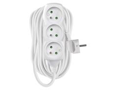 EMOS Prodlužovací kabel 10 m / 3 zásuvky / bílý / PVC / 1,5 mm2