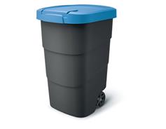 Prosperplast Popelnice Prosperplast Wheeler 90 l antracit s modrým víkem