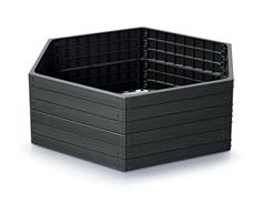 Prosperplast Vyvýšený záhon Prosperplast BASE WOODY antracit 148 cm 