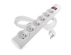 EMOS Přepěťová ochrana – 6 zásuvek, 3 m, bílá