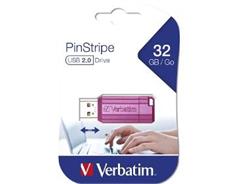 VERBATIM 32GB USB Flash 2.0 PinStripe Pk 