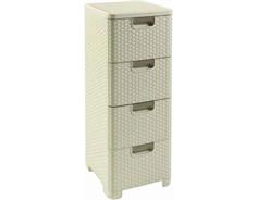 Curver Regál Curver Style 4x14L se zásuvkami bílý