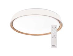 EMOS LED přisazené svítidlo ILVI, kruhové 30W, stmív. se změnou CCT, bílá+dřevo