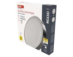 EMOS LED přisazené svítidlo NEXXO, kruhové, stříbrné, 28,5W, se změnou CCT