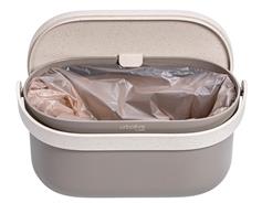 Nádoba na bioodpad UrbAlive s rámem a sáčky - taupe + sl. kost s káv. sedlinou 