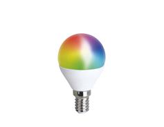 Solight Chytrá WiFi žárovka LED miniglobe E14 5W RGB WZ432 Studená bílá