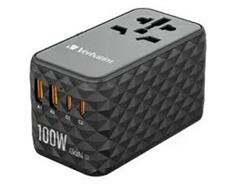 VERBATIM GaN III adapter 2xUSB-C 100W/2xUSB-A 3.0