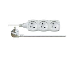 Prodlužovací kabel 5 m / 3 zásuvky / bílý / PVC / 1 mm2