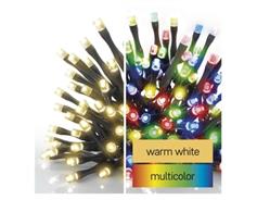 EMOS LED vánoční řetěz 2v1, 10 m, venkovní i vnitřní, teplá bílá/multicolor, programy