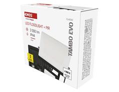 EMOS Lighting LED reflektor TAMBO EVO  se senzorem pohybu, 20 W, 2000 lm, IP65, černý