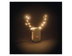 EMOS LED dekorace dřevěná – sob, 16 cm, 2x AAA, vnitřní, teplá bílá, časovač,12 ks, display box